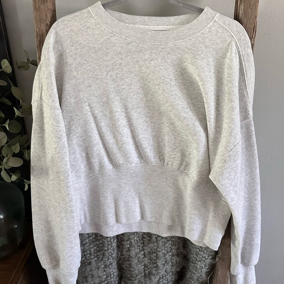Abercrombie & Fitch Gray Crew Neck Corset style Sweatshirt - Picture 1 of 4